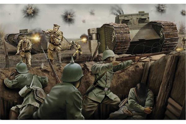 Byggmodell diorama - Battle Of The Somme - Gift Set - 1:72 - Airfix
