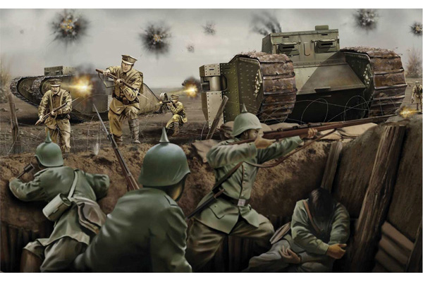 Thumbnail 734 f�r Byggmodell diorama - Battle Of The Somme - Gift Set - 1:72 - Airfix