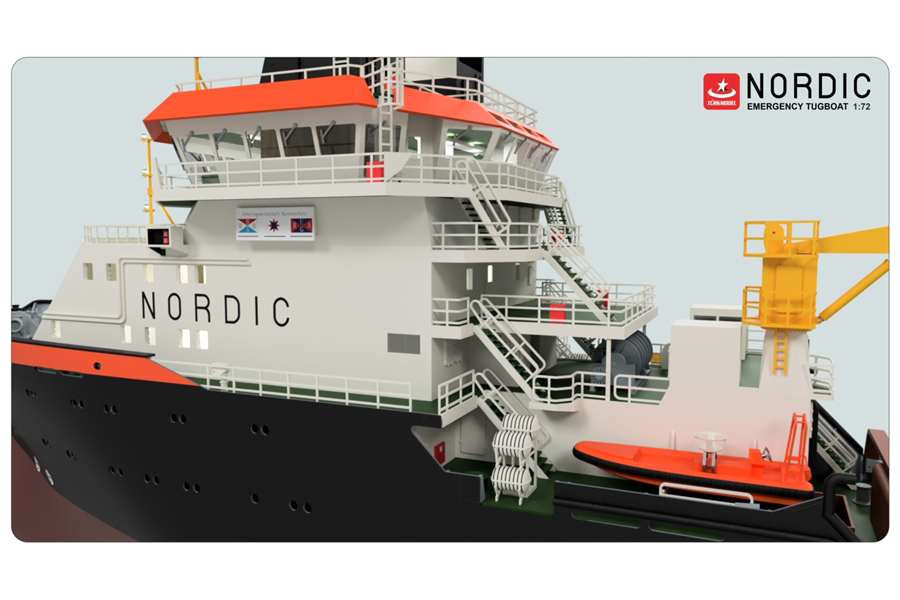 Nordic Emergency Tug Boat incl.LED kit - 108cm - 1:72 - TurkModels