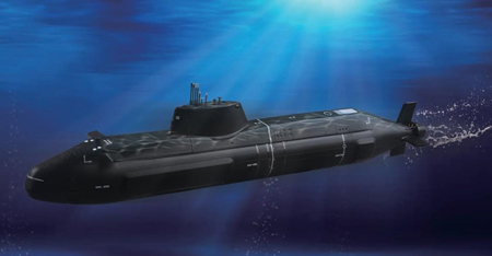 RC Radiostyrt Byggmodell ubåt - HMS Astute - 1:350 - TR