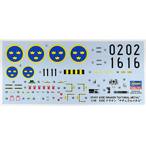 Thumbnail 734 f�r Byggmodell flygplan - S35E DRAKEN Spaningsversionen - 1:48 - Hg