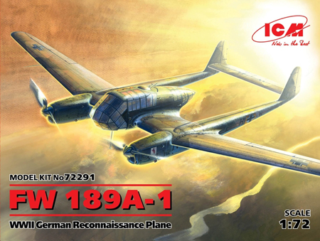 RC Radiostyrt Byggmodell flygplan - FW 189A-1, WWII German Recon - 1:72 - ICM