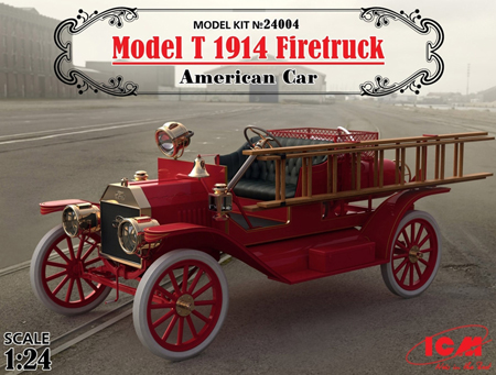 RC Radiostyrt Bil byggmodell - Model T, 1914 Firetruck - 1:24 - ICM