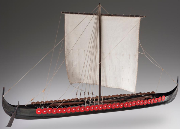 Bild p� Tr&auml; byggmodell - Viking Longship - 1:35 - Dusek