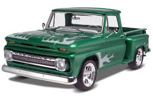 RC Radiostyrt Byggmodell bil - 65 Chevy Stepside Pickup 2n1 - 1:25 - Rv