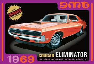 RC Radiostyrt Byggmodell bil - 1969 Mercury Cougar, Orange - 1:25 - Amt