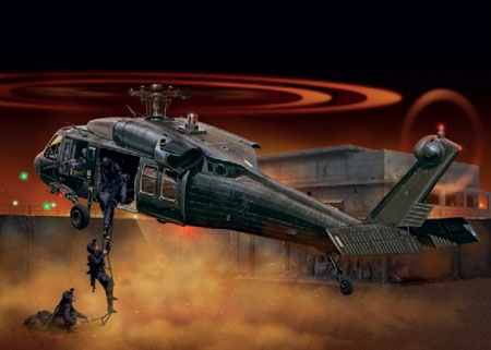 Byggmodell helikopter - UH-60A Black Hawk ’Night Raid’ - 1:48 - IT