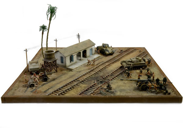 Byggmodell diorama - EL ALAMEIN Battle Railway - 1:72 - IT