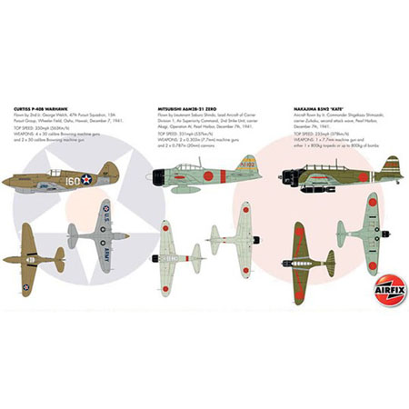 Byggmodell flygplan - Pearl Harbor - 75Th Anniversary - 1:72 - Airfix