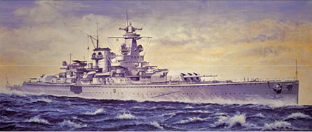 RC Radiostyrt Byggmodell krigsfartyg - Admiral Scheer - 1:720