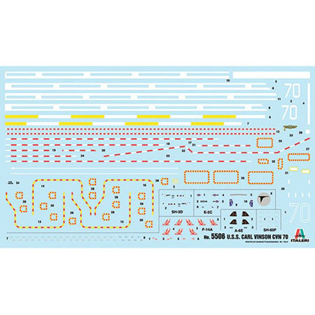 Byggmodell krigsfartyg - U.S.S. Carl Vinson CVN-70, 1999 - 1:720 - IT