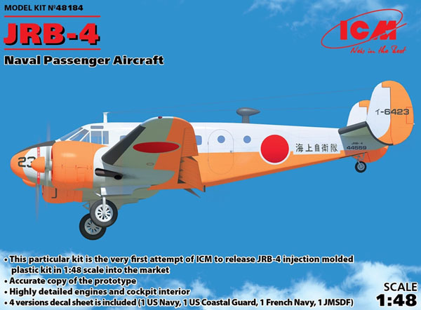 RC Radiostyrt Byggmodell flygplan - JRB-4, Naval Passenger Aircraft - 1:48 - ICM