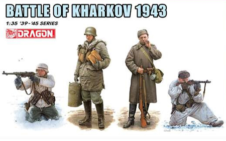 RC Radiostyrt Byggmodell gubbar - Battle of Kharkov 1943, 4 Fig. - 1:35 - Dragon
