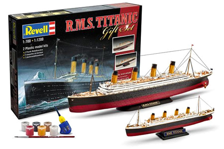 RC Radiostyrt Byggmodell båt - R.M.S. Titanic Gift Set - 1:700/1200 - Revell