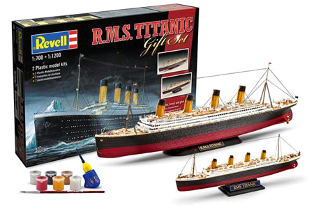 RC Radiostyrt Byggmodell båt - R.M.S. Titanic Gift Set - 1:700/1200 - Revell
