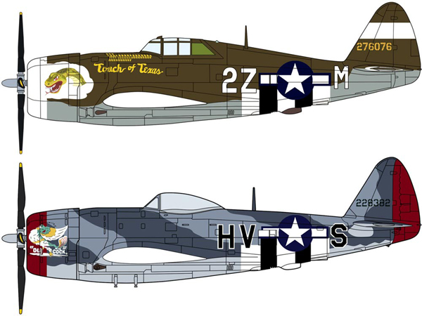 RC Radiostyrt Modellflyg - P-47D Thunderbolt Razorback/Bubbletop - 1:72 - Hg