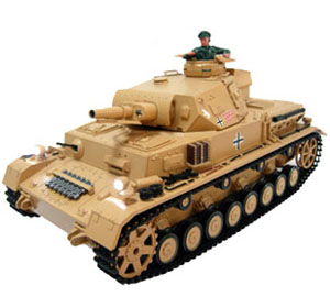 RC stridsvagn - 1:16 - DAK Pz.Kpfw.IV Ausf.F-1 - 2,4Ghz - Metall - RTR