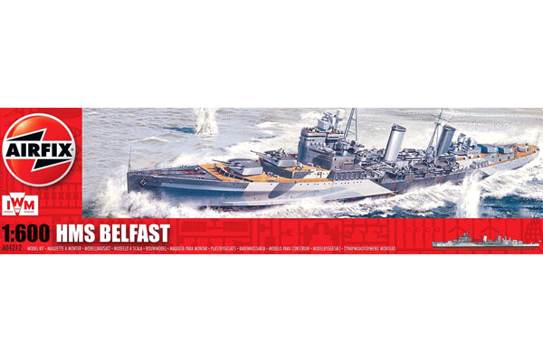 RC Radiostyrt Modell Krigsskepp - HMS Belfast - Airfix - 1:600