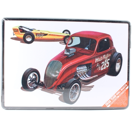 RC Radiostyrt Byggmodell bil - DOUBLE DRAGSTER Collectors Tin - 1:25 - AMT
