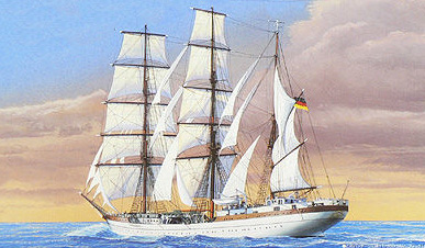 Bild p� Byggsats Segelb&aring;t - Groch Fock - 1:350 - Aoshima