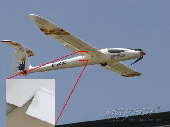 Thumbnail 711 f�r Rc flyg - Arttech Diamond 2500 Glider BL 2,4GHz 4ch - Borstl&ouml;s - RTF