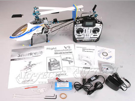 Thumbnail 734 f�r Radiostyrd helikopter - Arttech Shark 450 3D BL - 2,4GHz - 6Ch - RTF