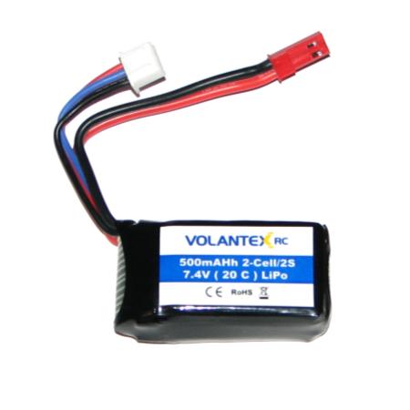 RC Radiostyrt Batteri - 7,4V 500mAh LiPo - Volantex