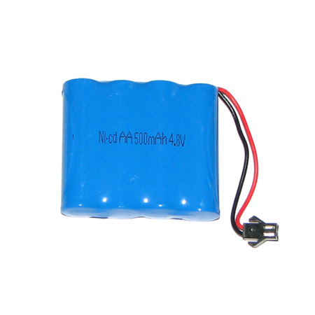 Bild p� Batteripack NiCD - Batteri 4,8V 500mAh - Arbetsfordon m.fl.
