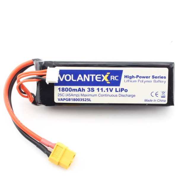 RC Radiostyrt Batteri - 11,1V 1800mAh LiPo - 25C - XT60 - VOL