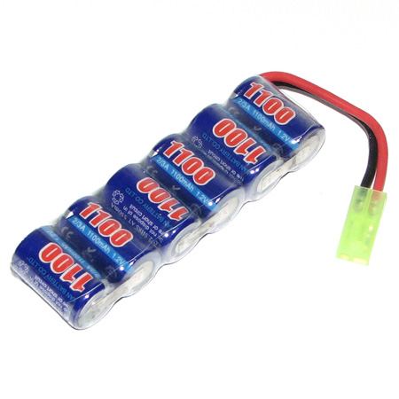 RC Radiostyrt Batteri - 7,2V 1100mAh NiMH - HL - Sacker sport mfl.