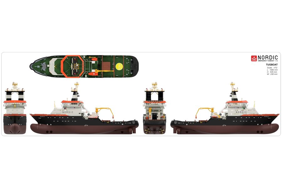 Nordic Emergency Tug Boat incl.LED kit - 108cm - 1:72 - TurkModels