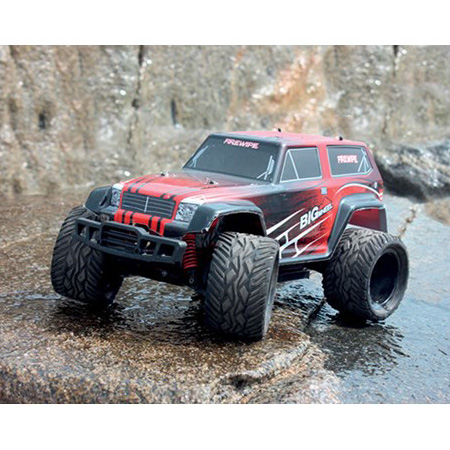 Demo - Radiostyrd bil - 1:12 - BlackZon Monster Truck 4WD - 2,4Ghz - röd/svart - RTR