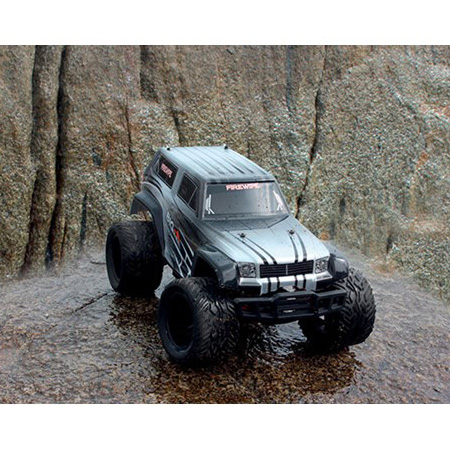 Thumbnail 734 f�r Radiostyrd bil - 1:12 - BlackZon Monster Truck 4WD - 2,4Ghz - silver/svart - RTR