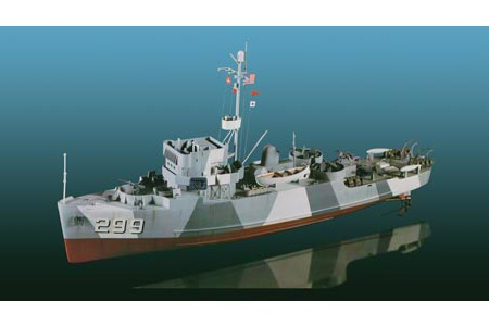 RC Radiostyrt Byggmodell stridsbåt - U.S. Navy Minesweeper - 1:125 - LB