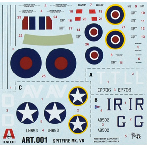 Modellflygplan - Spitfire Mk.Vb - Italeri - 1:72