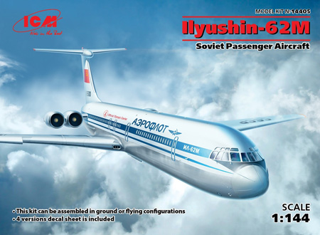 RC Radiostyrt Flygplansmodell - Ilyushin-62M, passenger aircraft - 1:144 - ICM