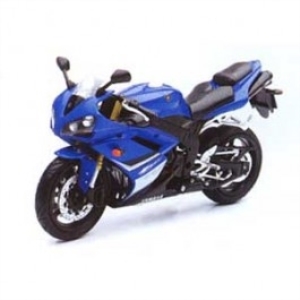 Byggmodell Motorcykel - 2008 Yamaha QZF-R1 blue  (pre painted, metal and plastic, EASY BUILD) - 1:12
