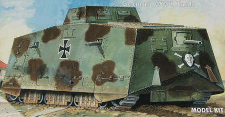 Byggmodell Stridsvagn - A7V Sturmpanzer - Emhar - 1:72
