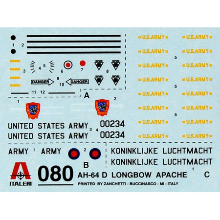 Thumbnail 734 f�r Modellhelikopter - AH-64 D APACHE LONGBOW - Italeri - 1:72