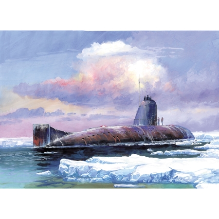RC Radiostyrt Byggsats Ubåt - Soviet Nuclear Submarine K-3 - November Class - 1:350