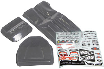 Bild p� C0300-13005 - 1:10 Hurricane clear bodyshell with top lame