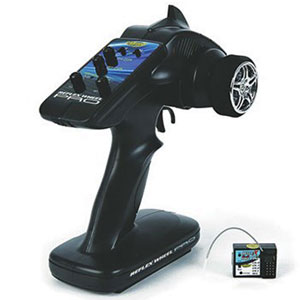 RC Radiostyrt Sändarpaket - 2 Kanals Rattradio - FS 2K Reflex Wheel PRO - FM 2,4Ghz + mottagare - Ca