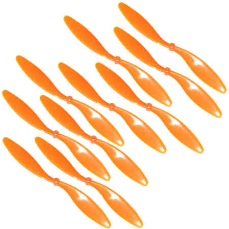 RC Radiostyrt Propeller - L225mm,  3mm - 10 pack - mutterfäste