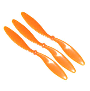 Propeller - L225mm,  3mm - 3 pack - mutterfäste