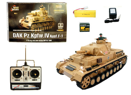 Radiostyrd stridsvagn - 1:16 - DAK Pz.Kpfw.IV Ausf.F-1 - RTR