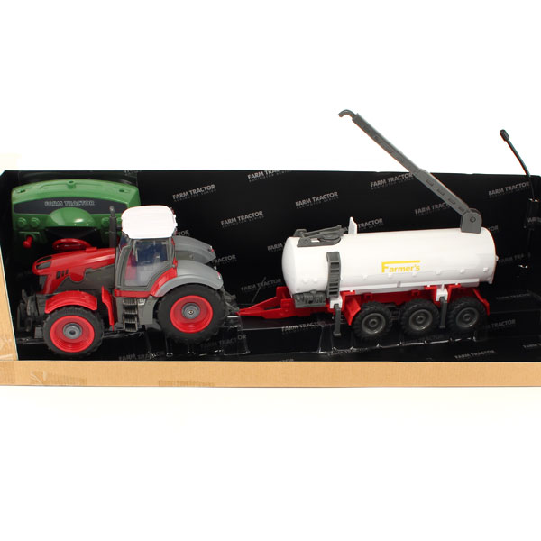 Bild p� Demo - Radiostyrd Traktor - 1:28 Traktor o tank - Gr&ouml;n/vit - RTR