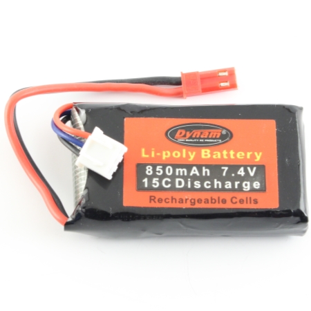 RC Radiostyrt Batteri - 7,4V 850mAh LiPo - 15C - DY