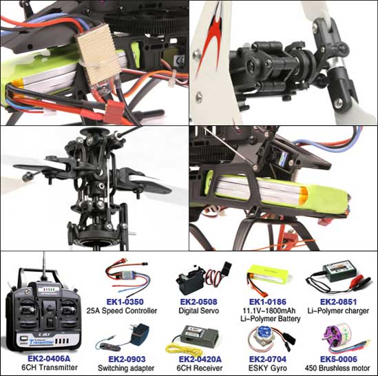 Thumbnail 711 f�r Radiostyrd helikopter - E-Sky BELT CP BL - 6CH - RTF