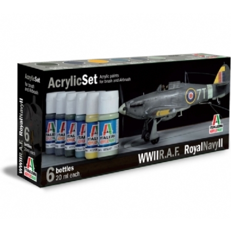 Frg - Acrylic Set 6p R.A.F./Royal Navy II - Italeri