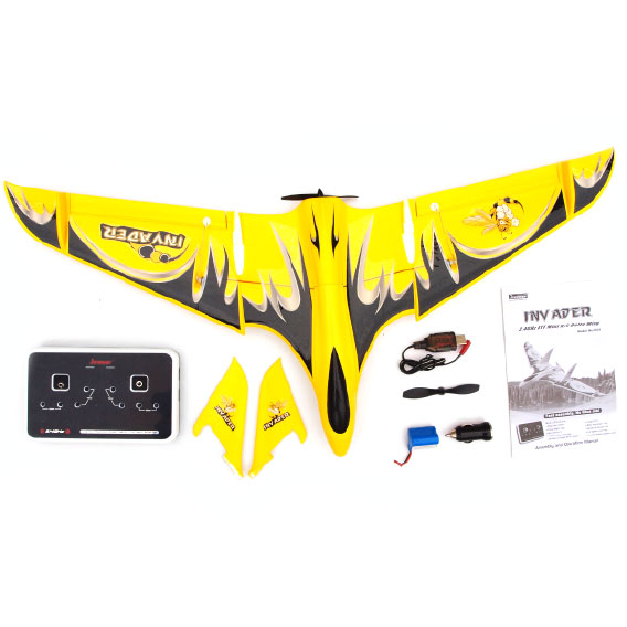 Thumbnail 734 f�r Radiostyrt flygplan - Invader V2 mini delta wing - 2.4GHz - RTF